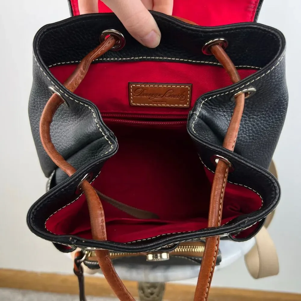 Dooney & Bourke Black Pebbled Leather Medium Murphy Backpack